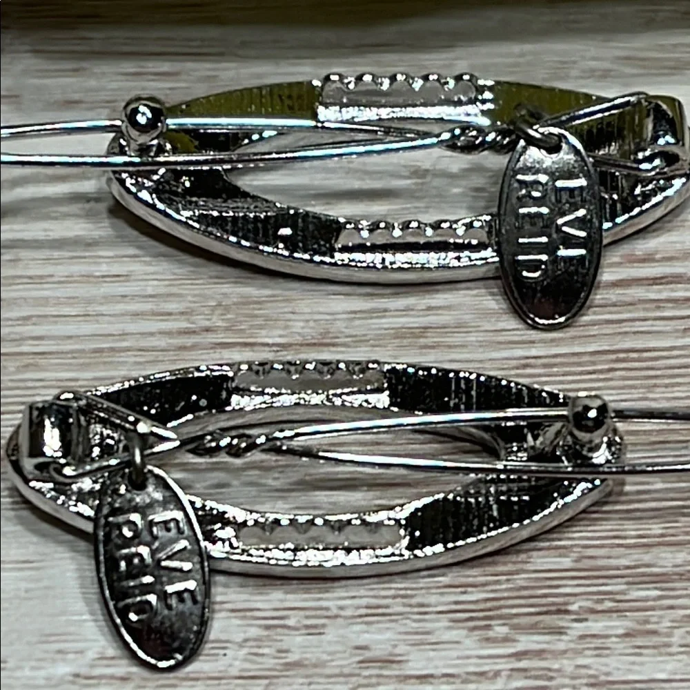 COPY - Eve Reid Silver Pink Stones Filigree Hair Barrettes Accessories